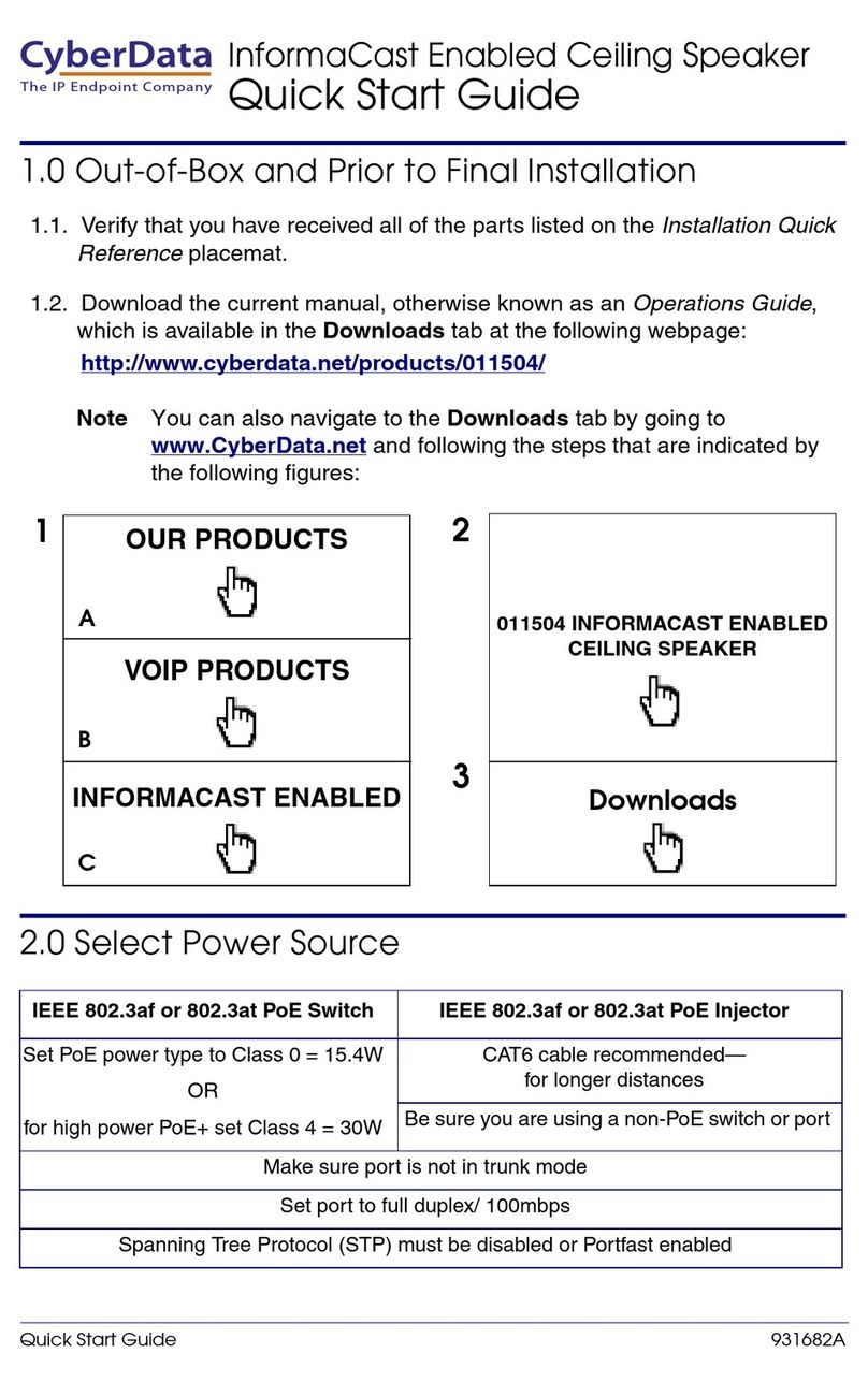 CyberData 011504 User manual