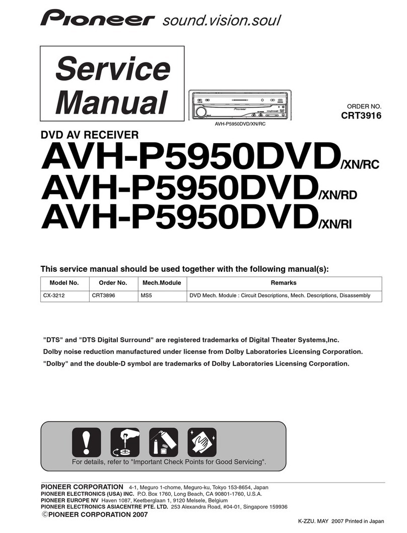 Pioneer AVH-P5950DVD/XN/RC User manual