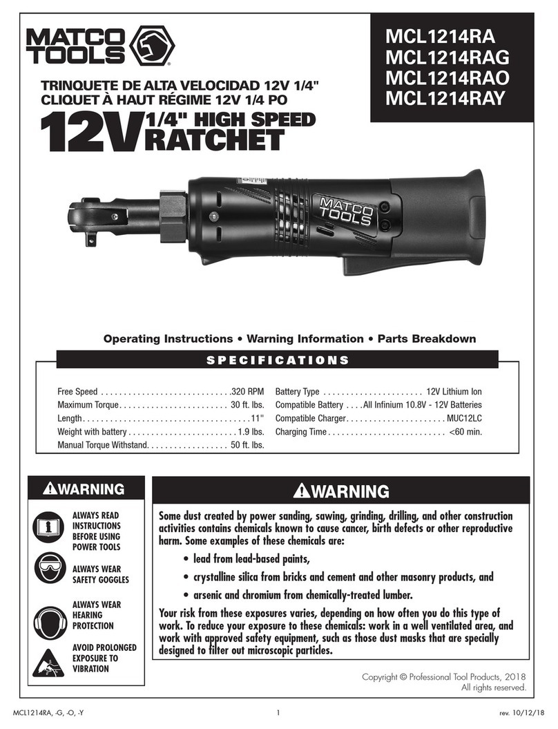 Matco Tools MCL1214RA operating instructions