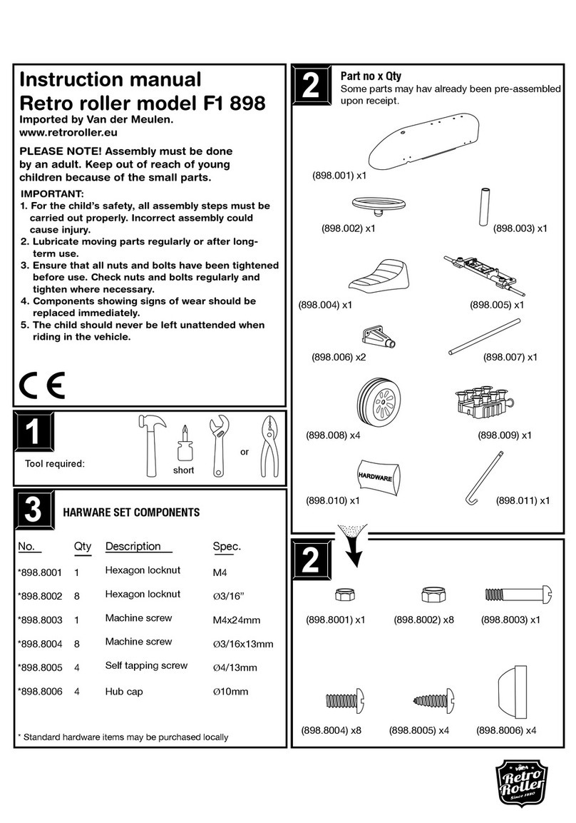 Retro Roller F1 898 User manual