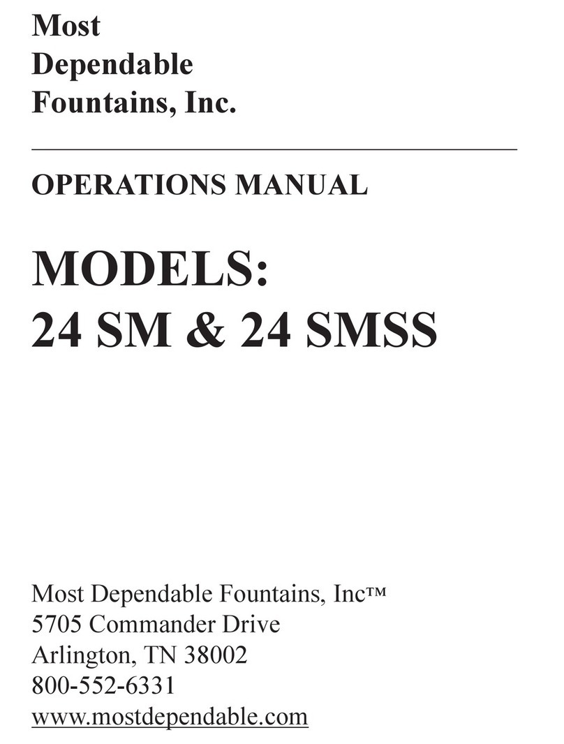 Most Dependable Fountains 24 SM User manual