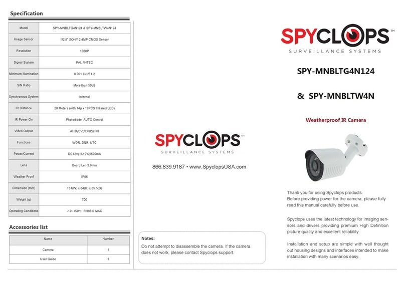 Spyclops SPY-MNBLTG4N124 User manual
