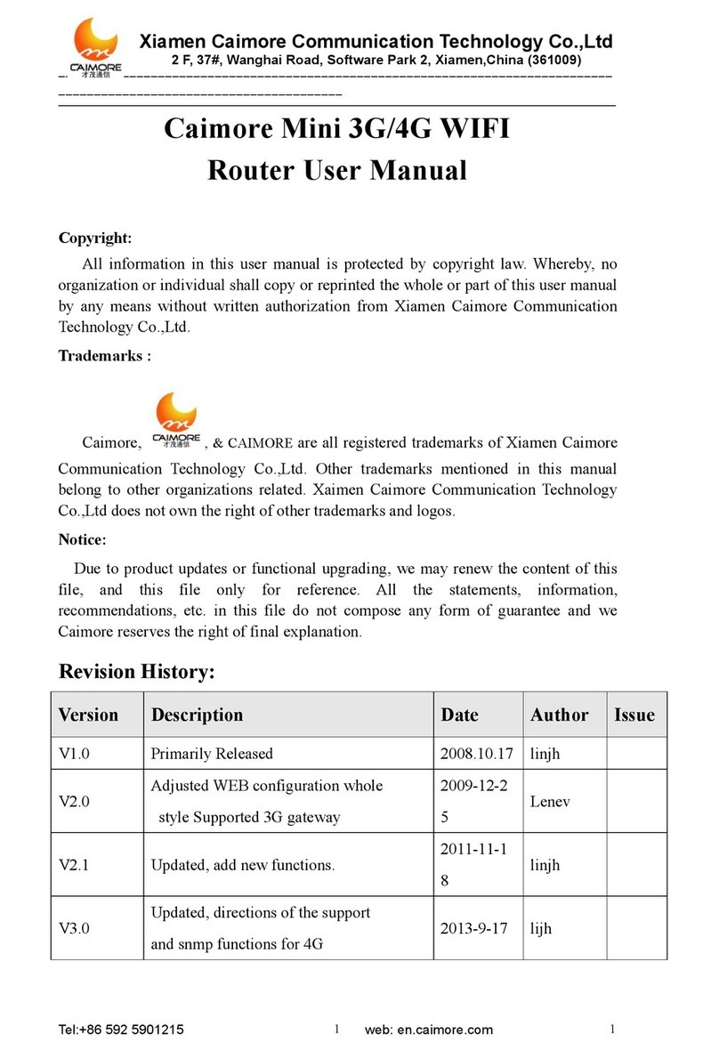 Caimore CM520-86WG User manual