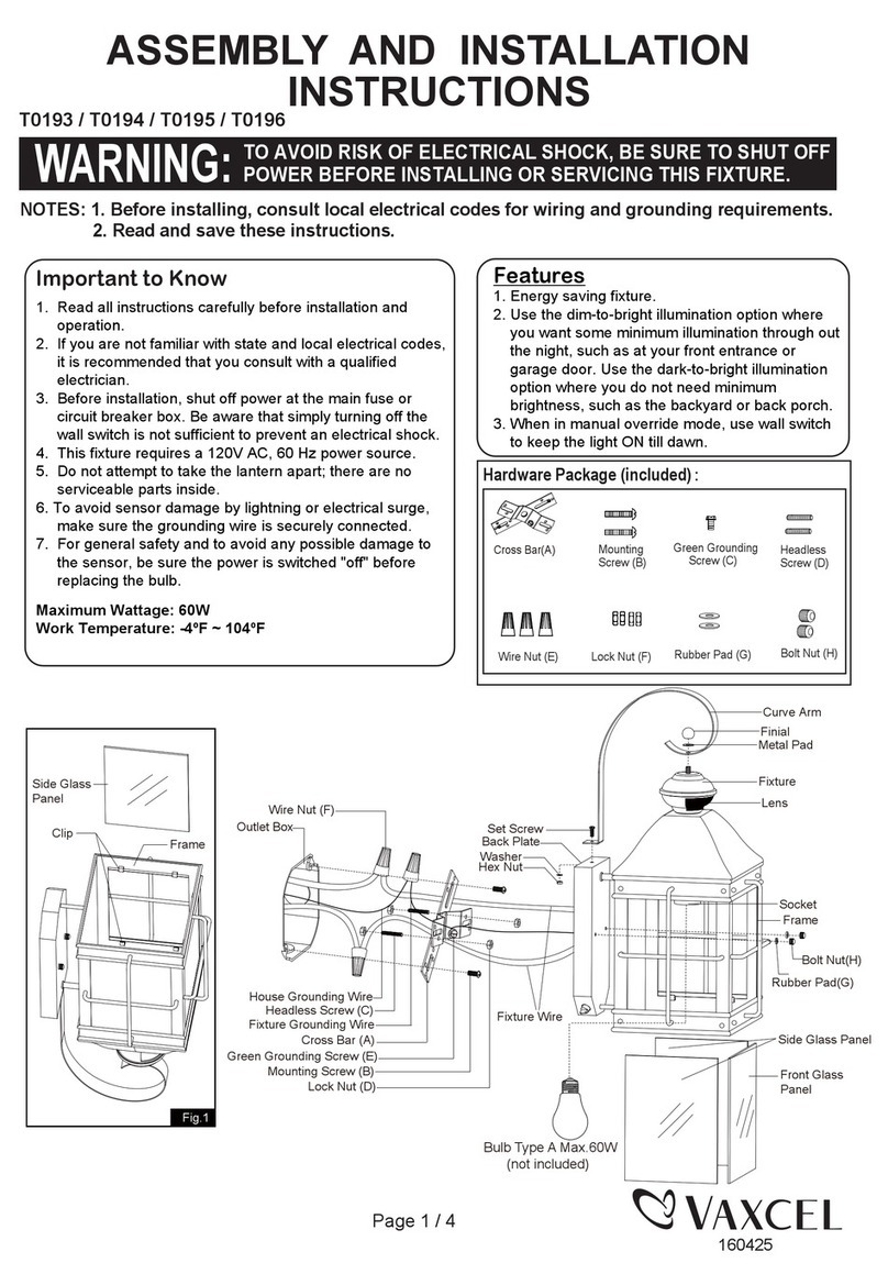 Vaxcel T0193 Instruction manual