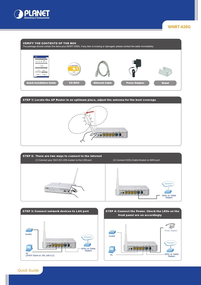 Planet WNRT-626G User manual