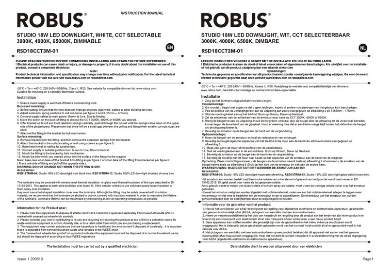 Robus RSD18CCT3M-01 instruction manual Robus RSD18CCT3M-01 instruction manual