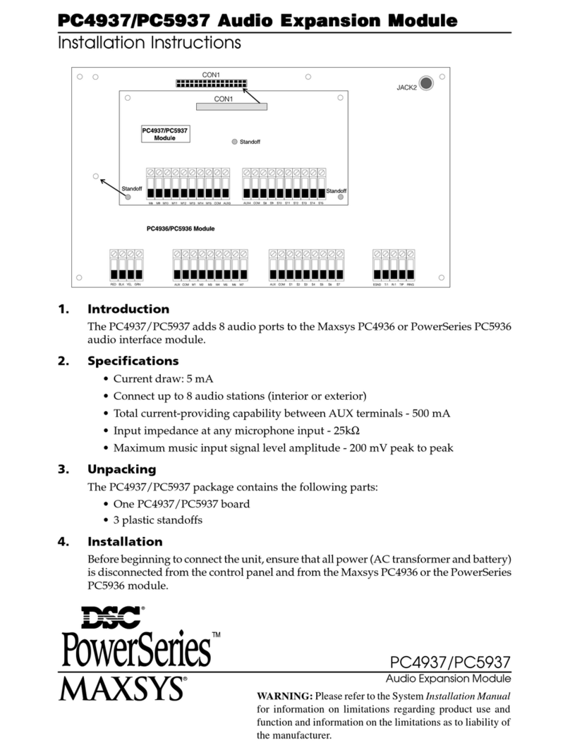 DSC Maxsys PC4937 installation manual