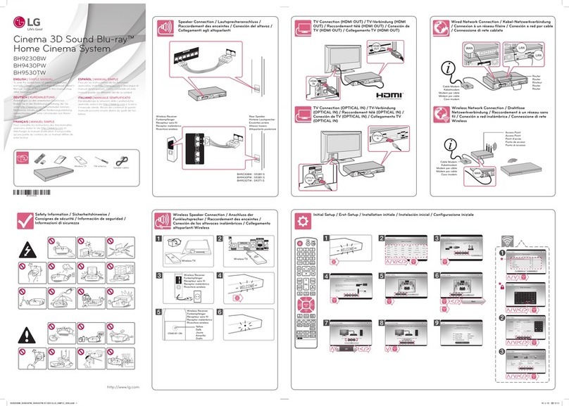 LG BH9230BW Specification sheet