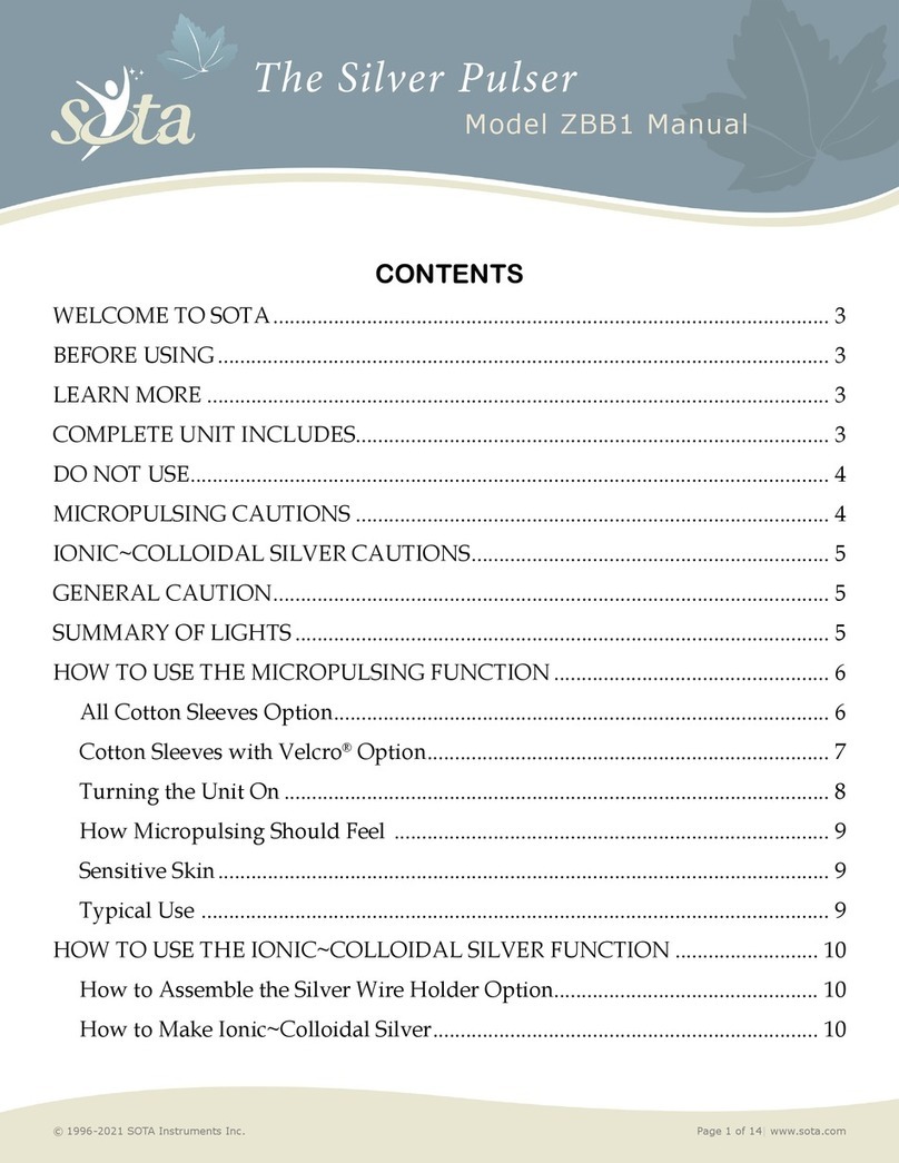 Sota ZBB1 User manual
