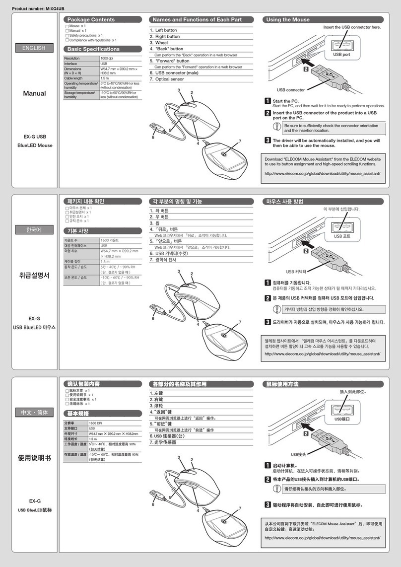 Elecom M-XG4UB User manual