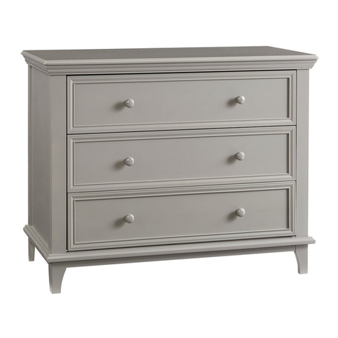 Kolcraft Transitional 3 Drawer Dresser Assembly instructions