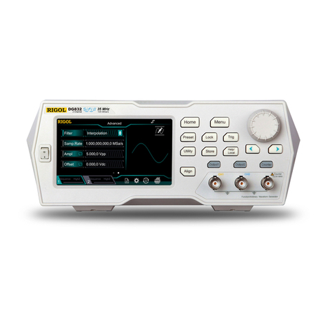 Rigol DG800 Series Operating instructions