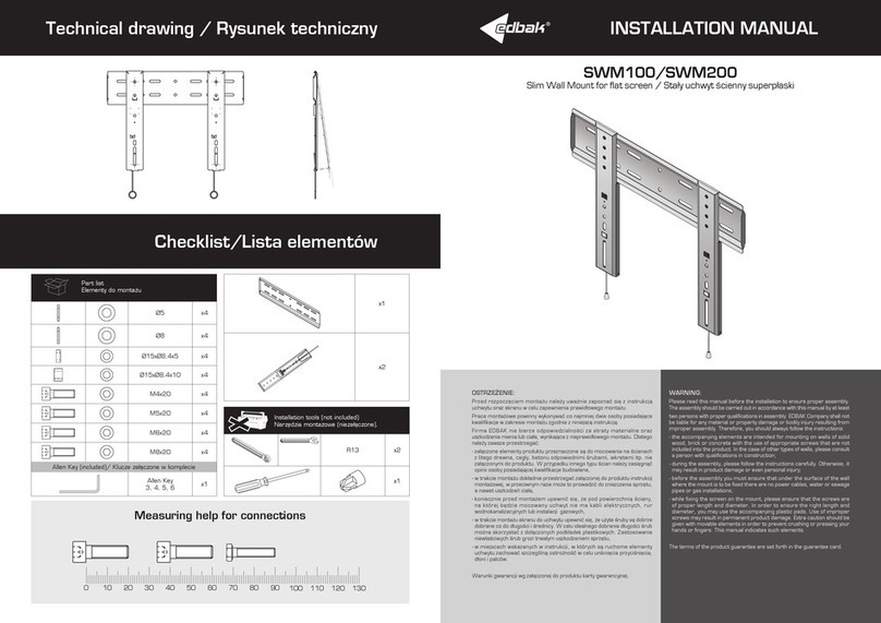 Edbak SWM100 installation manual