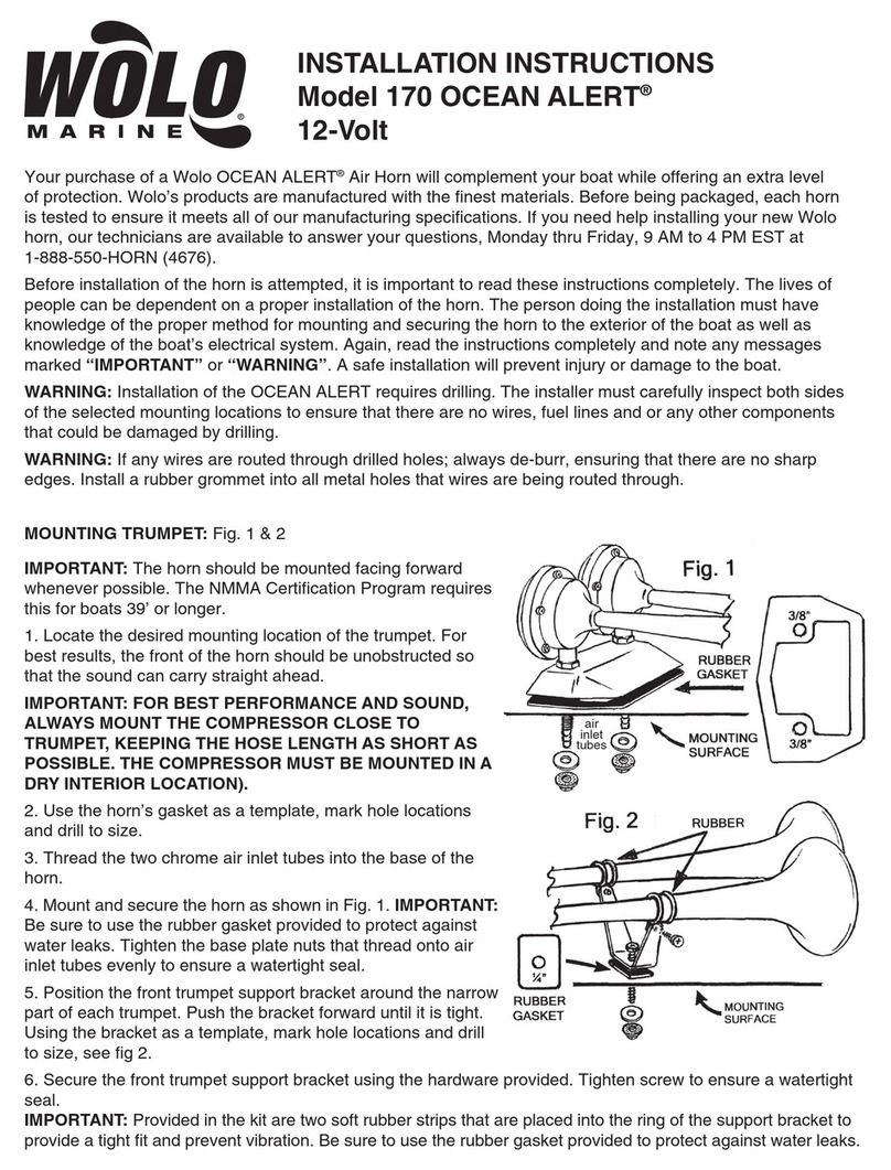 Wolo OCEAN ALERT 170 User manual