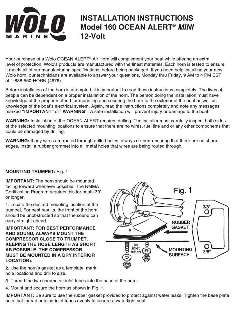 Wolo OCEAN ALERT 160 User manual