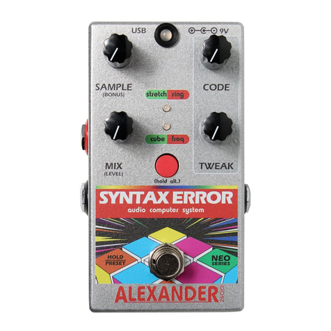 Alexander SYNTAX ERROR User manual