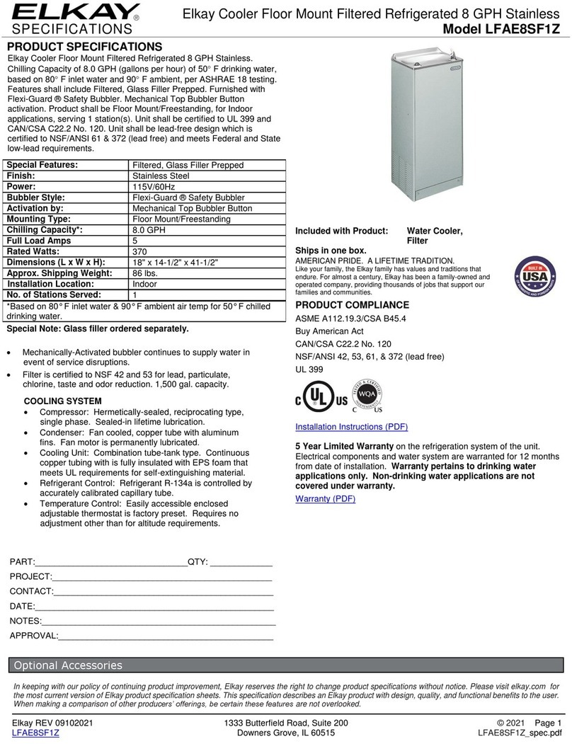 Elkay LFAE8SF1Z installation instructions