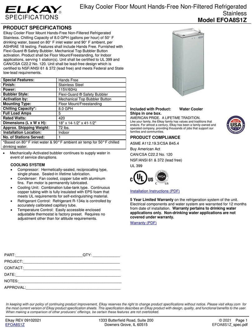 Elkay EFOA8S1Z installation instructions