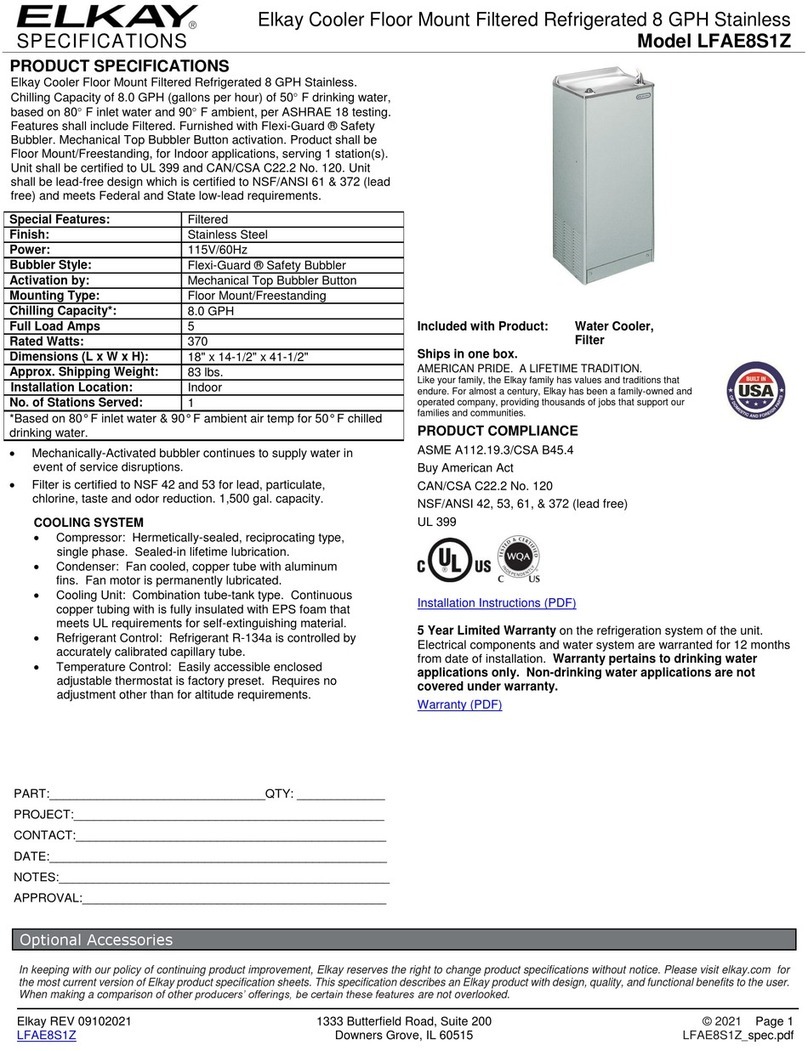 Elkay LFAE8S1Z User manual