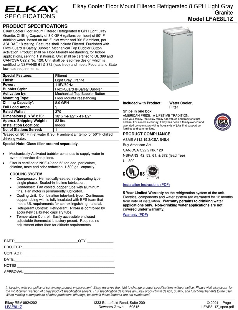 Elkay LFAE8L1Z User manual Elkay LFAE8L1Z User manual