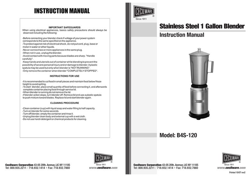 Cecilware B4S-120 instruction manual