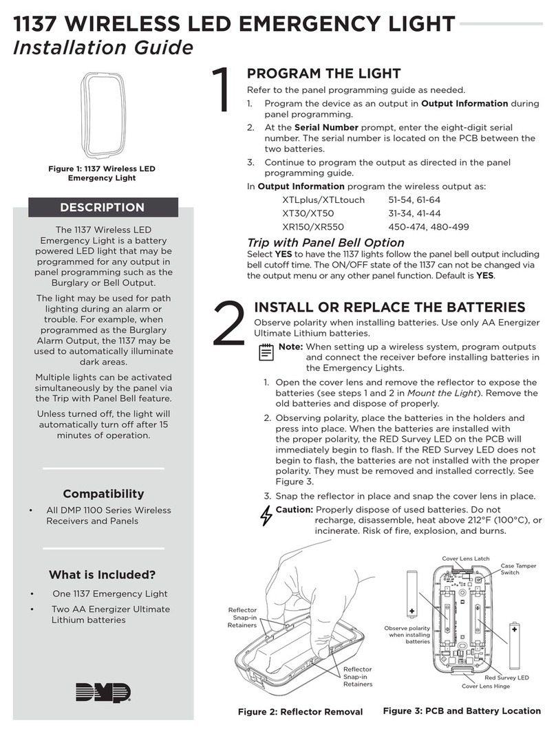 DMP Electronics 1137 installation guide