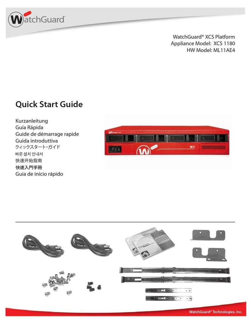 Watchguard XCS 1180 quick start guide
