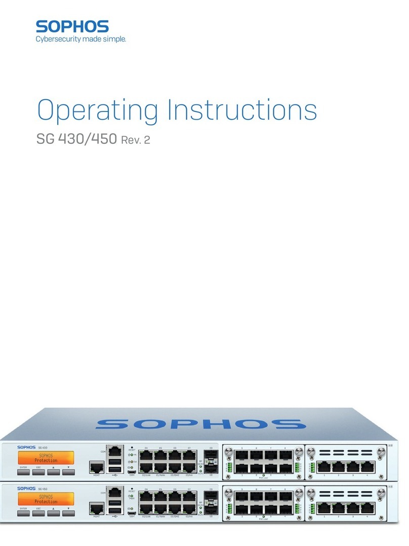 Sophos SG 430 User manual Sophos SG 430 User manual