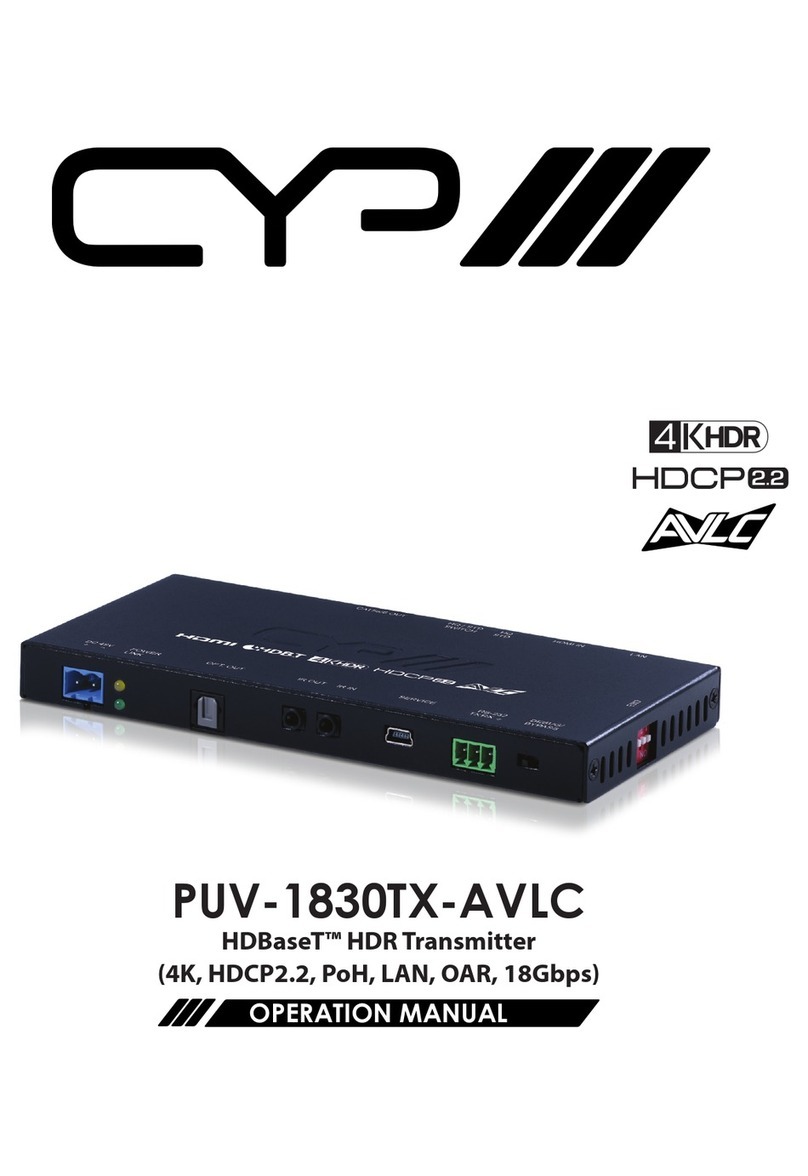 CYP PUV-1830TX-AVLC Operation manual