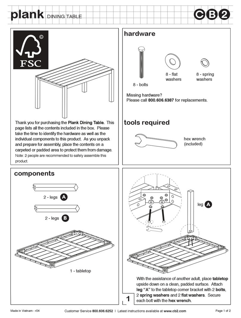 CB2 Plank Assembly instructions