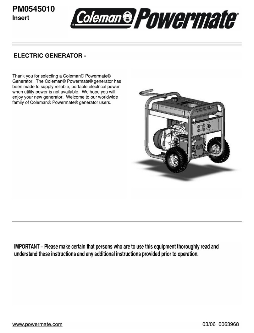 Coleman Powermate PM0545010 manual