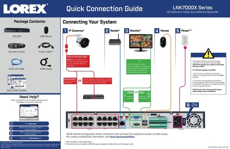 Lorex LNK7000X Series Instruction Manual Lorex LNK7000X Series Instruction Manual