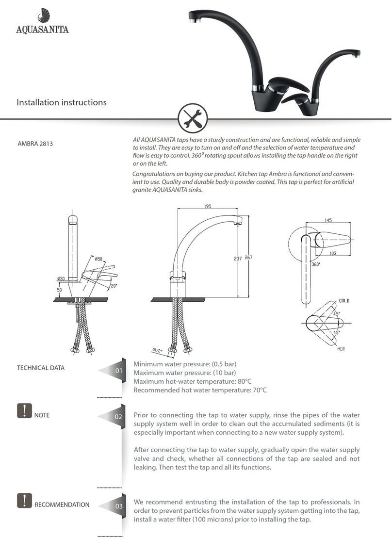 Aquasanita AMBRA 2813 installation instructions