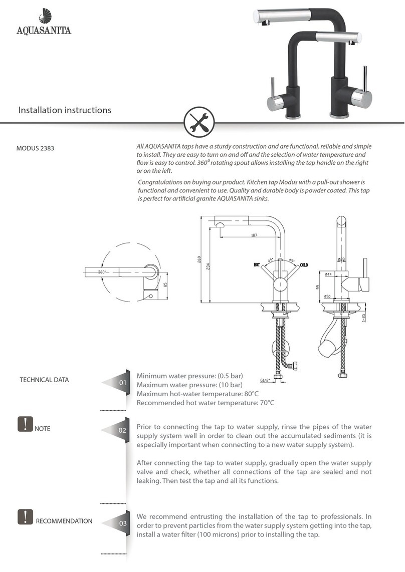 Aquasanita MODUS 2383 installation instructions