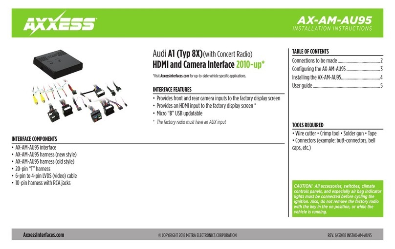 Axxess AX-AM-AU95 User manual Axxess AX-AM-AU95 User manual