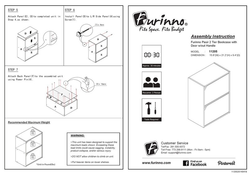 Furinno 11205 Assembly instruction