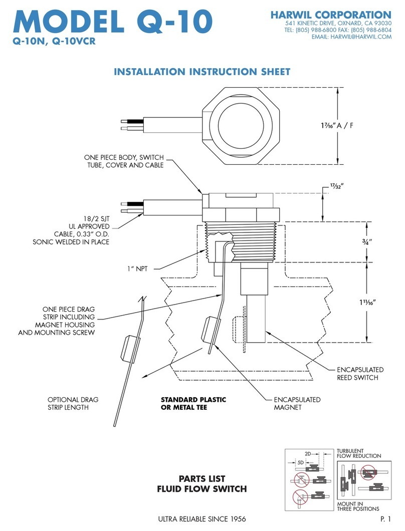 Harwil Q-10 Installation instruction sheet