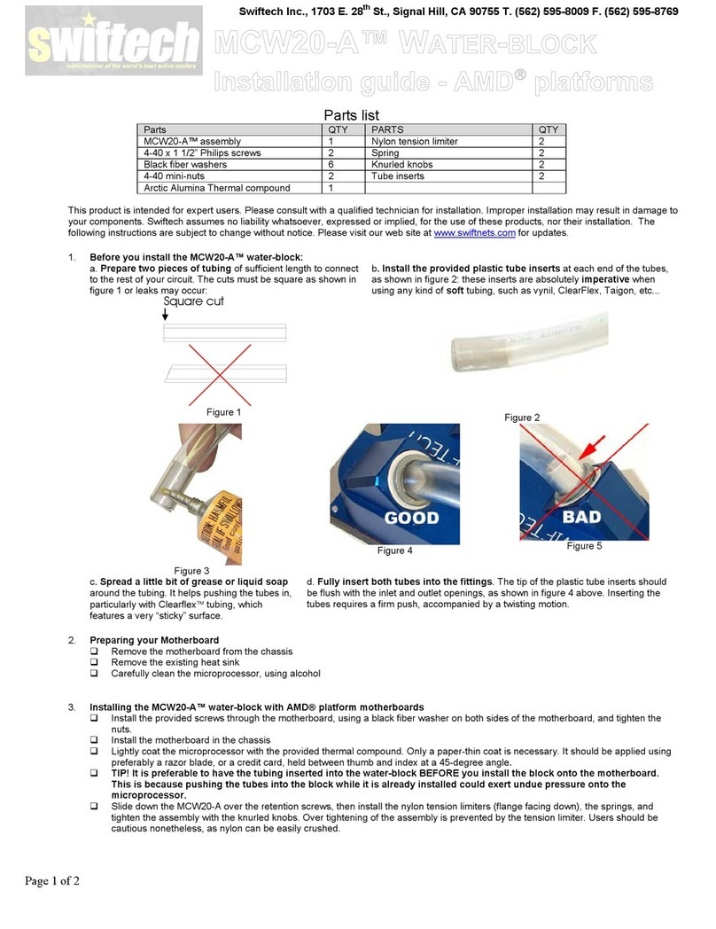 swiftech MCW20-A User manual