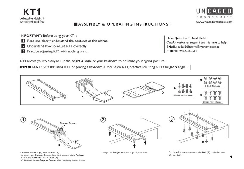 Uncaged Ergonomics KT1 Assembly & operating instructions