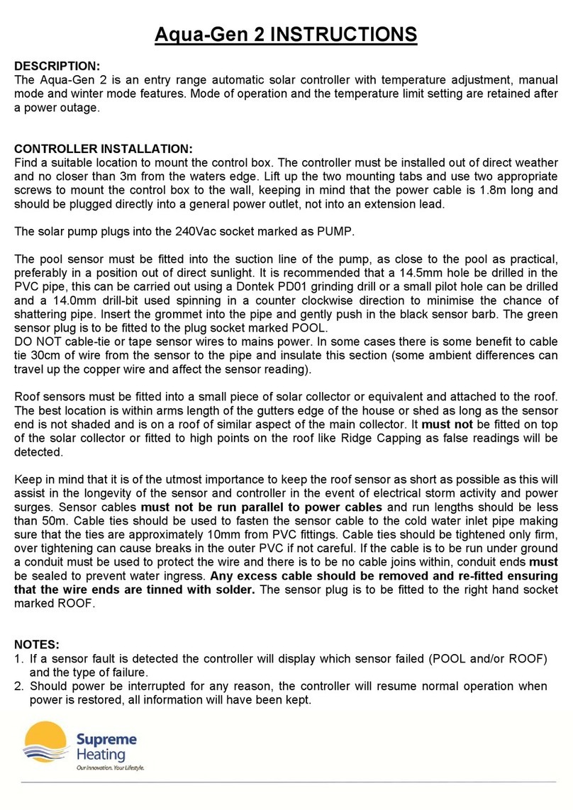 Supreme Heating Aqua-Gen 2 instructions Supreme Heating Aqua-Gen 2 instructions