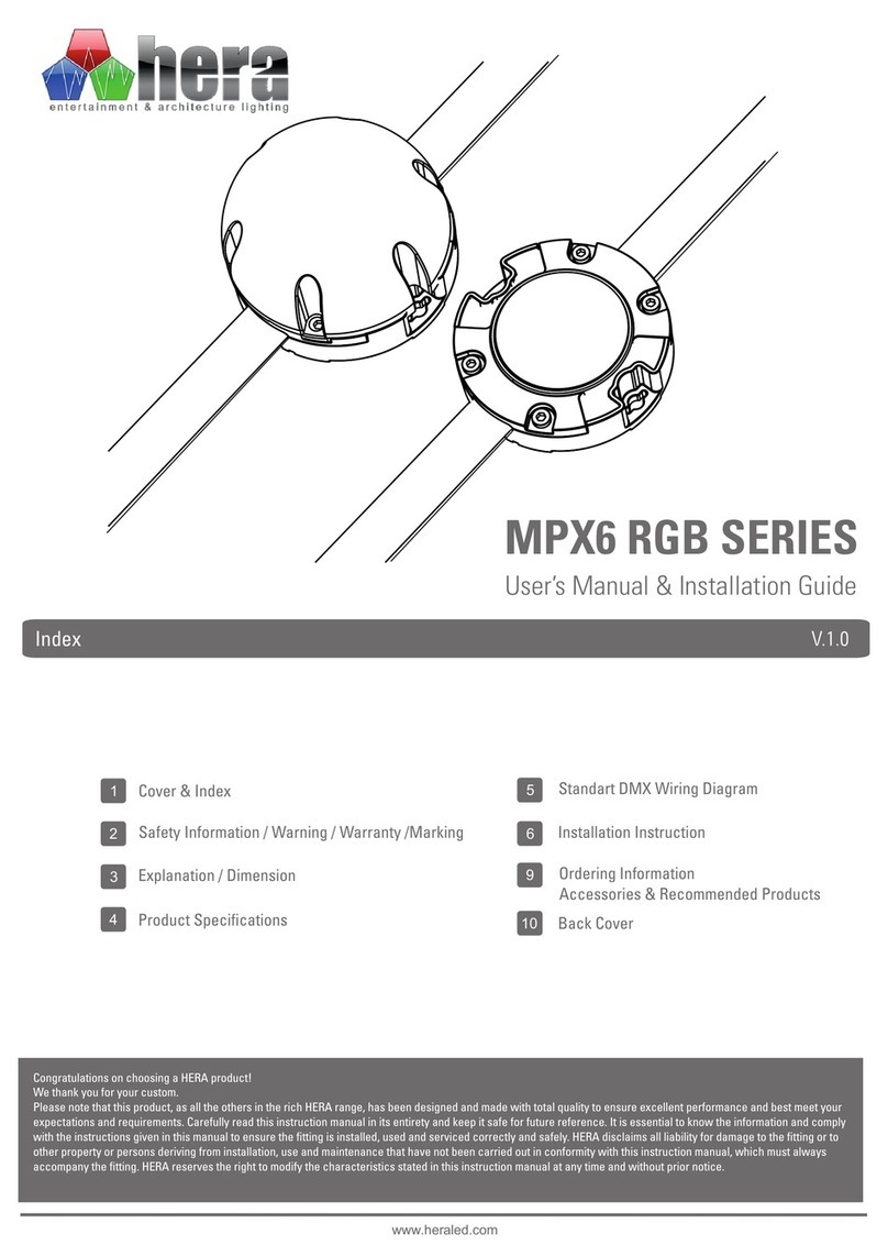 HERA MPX6 RGB SERIES User manual & installation guide
