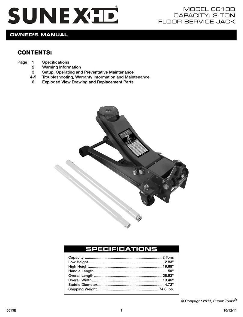 Sunex Tools 6613B User manual