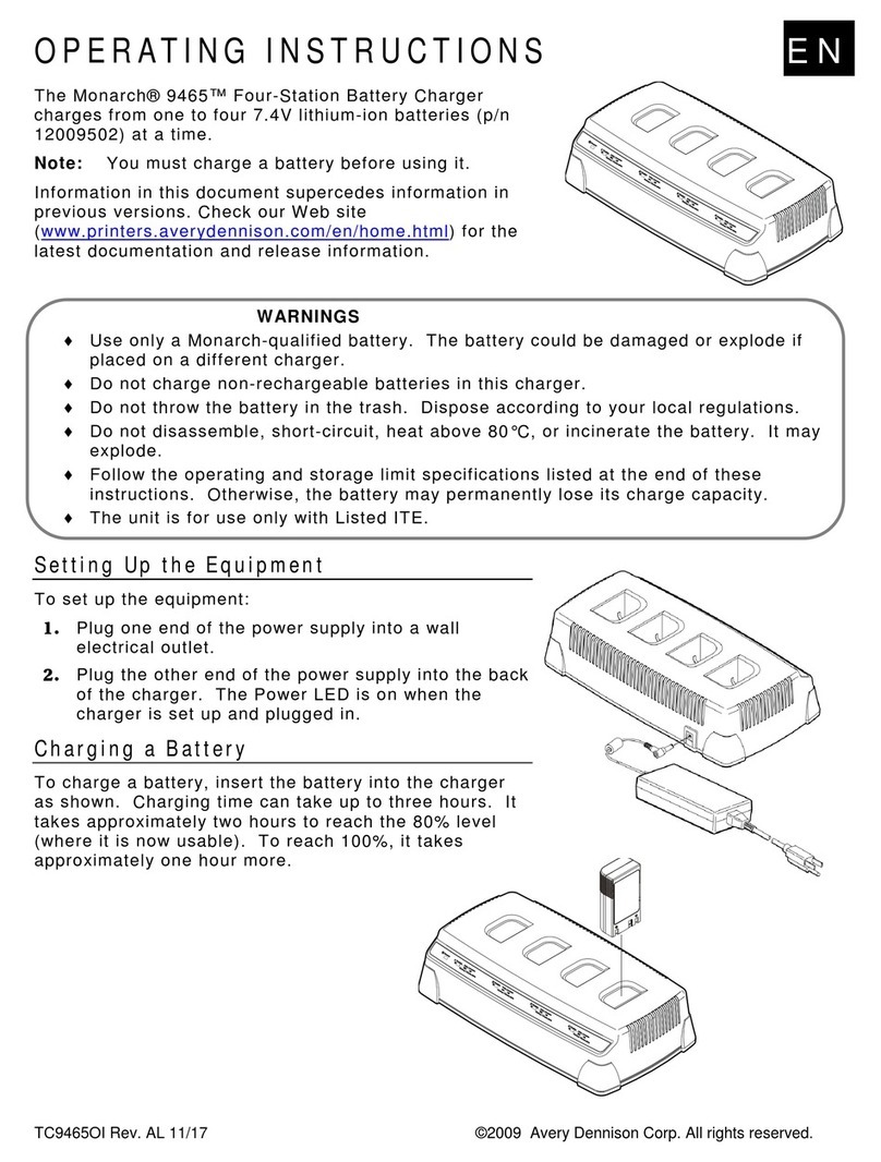 Avery Dennison MONARCH 9465 operating instructions