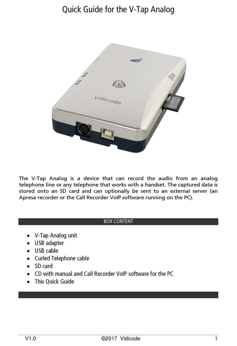 Vidicode V-Tap Analog quick guide