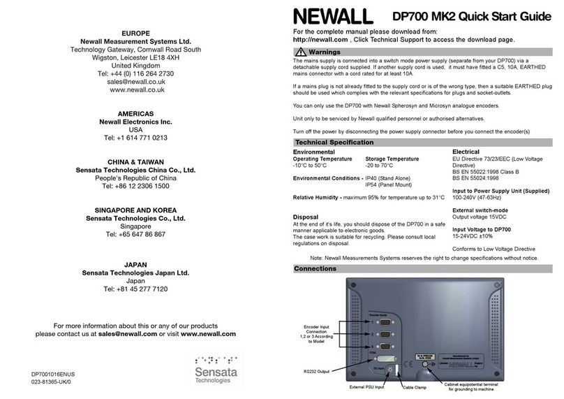 Newall DP700 MK2 User manual