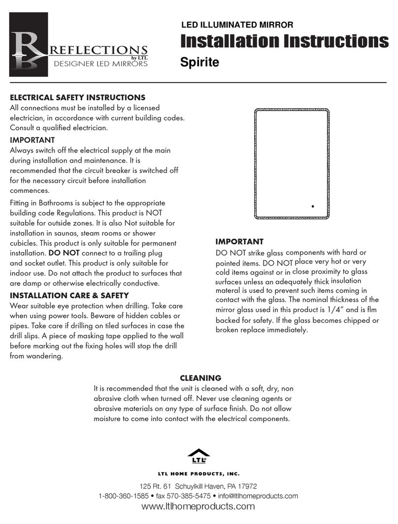 LTL Home Products Reflections Spirite installation instructions