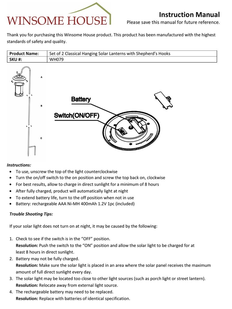 Winsome house WH079 instruction manual