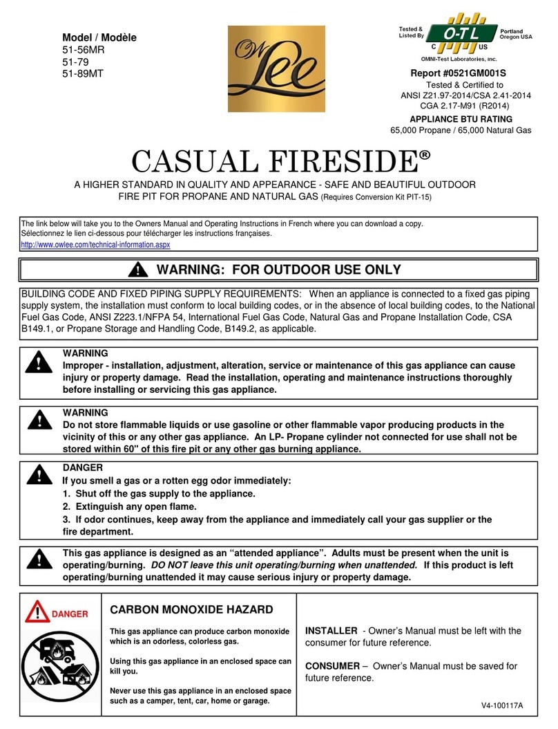 OW Lee CASUAL FIRESIDE 51-56MR Manual OW Lee CASUAL FIRESIDE 51-56MR Manual