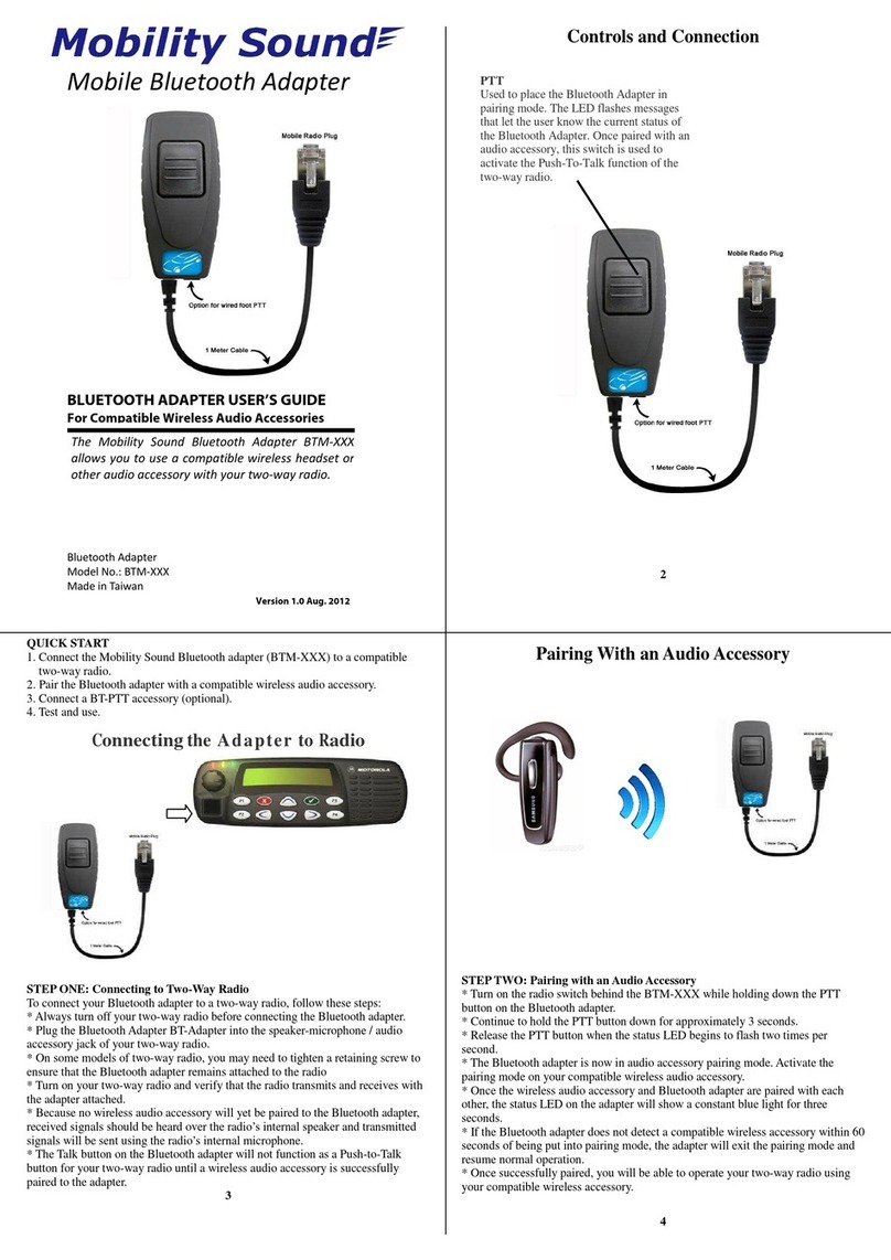 Mobility Sound BTM Series user guide