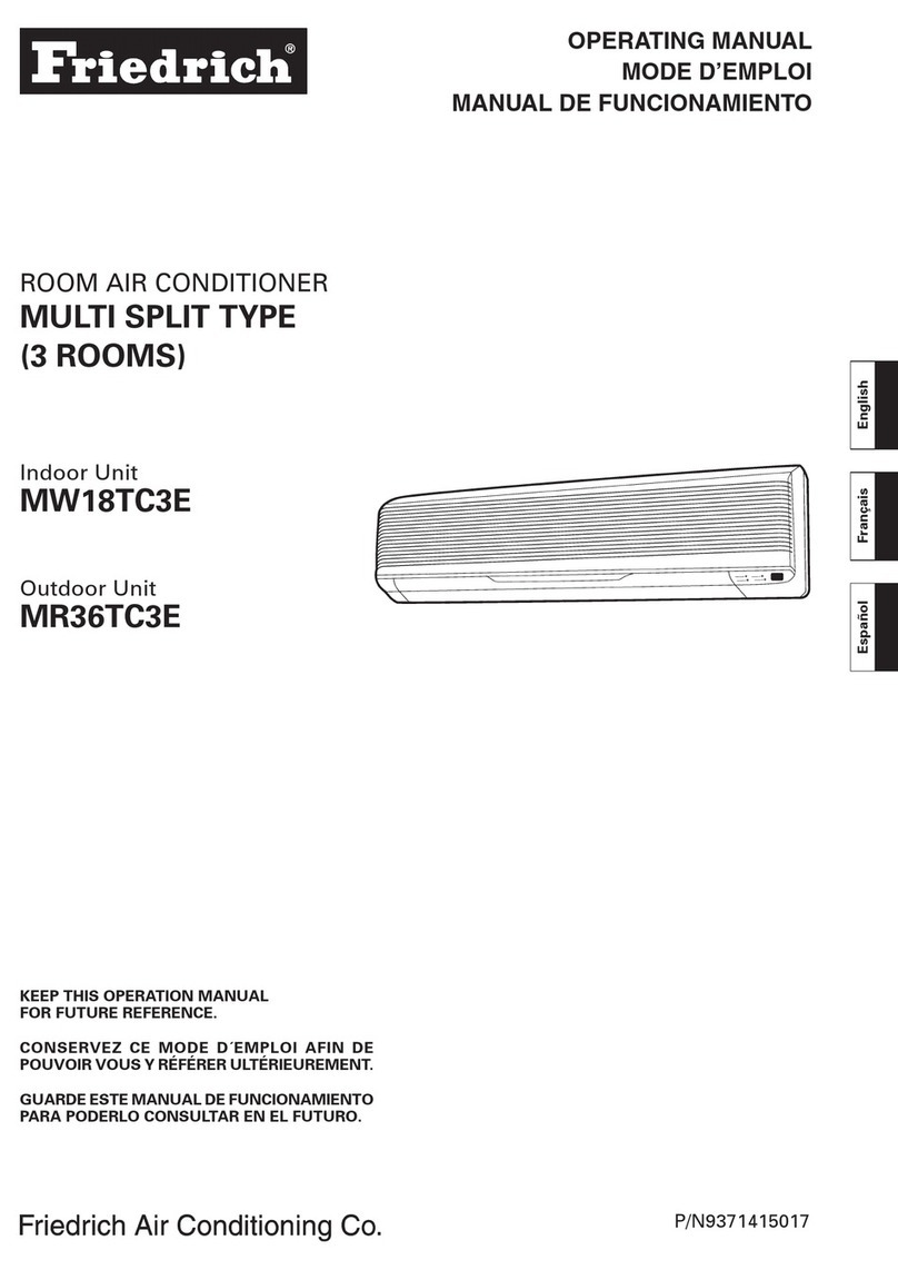 Friedrich MW18TC3E operating manual